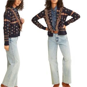 Pendleton Wool Fringe Shawl Cardigan